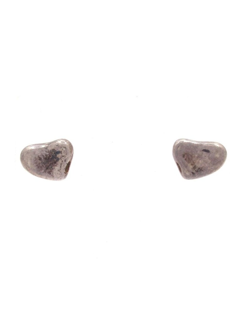 Tiffany & Co Earrings Curved Heart Silver